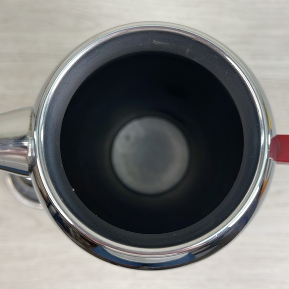 Vintage Keystone Wear Chrome Plated With Red Bakelite Handle Cocktail Shaker - Picture 9 of 13